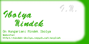 ibolya mindek business card